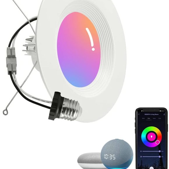 NEW 5/6 Inch Smart Retrofit WiFi Recessed Lights - Picture 1 of 14